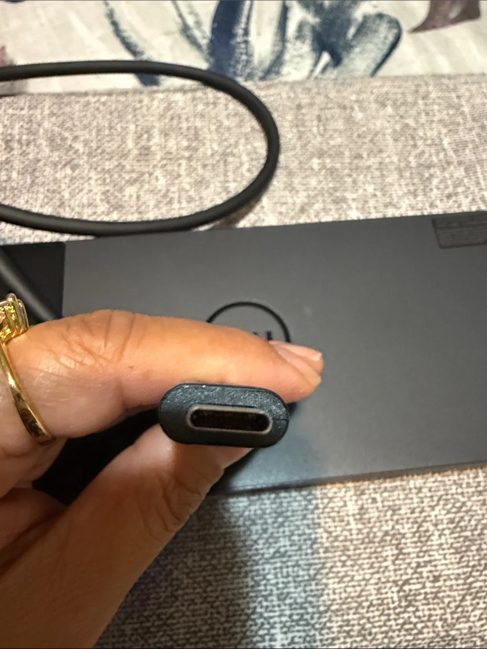 Dell Matte Black Laptop Back Cover Panel with Center Logo
